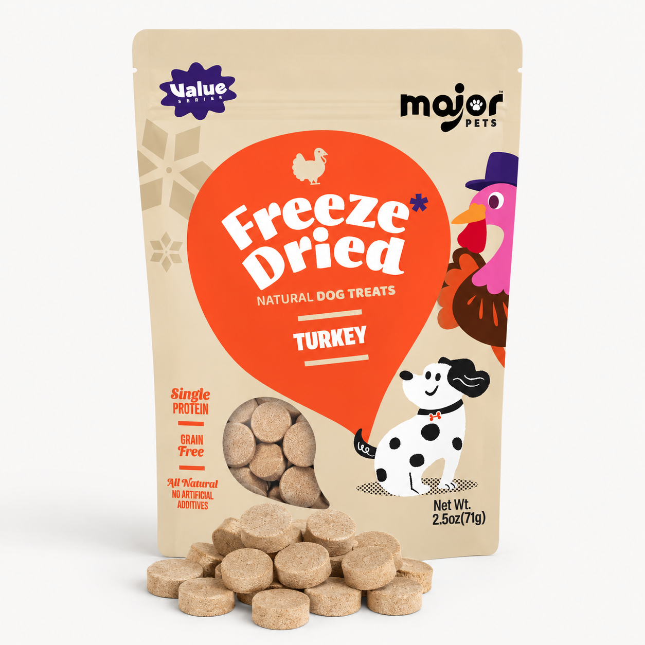 Freeze-Dried Turkey Dog Treats